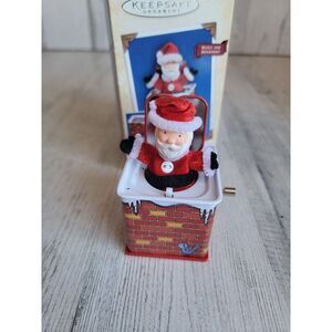 Hallmark 2004 pop! goes the Santa ornament Xmas